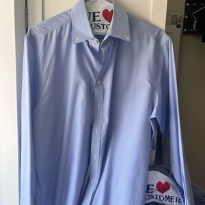 Charles Tyrwhitt Light Blue Pinstripe Dress Shirt